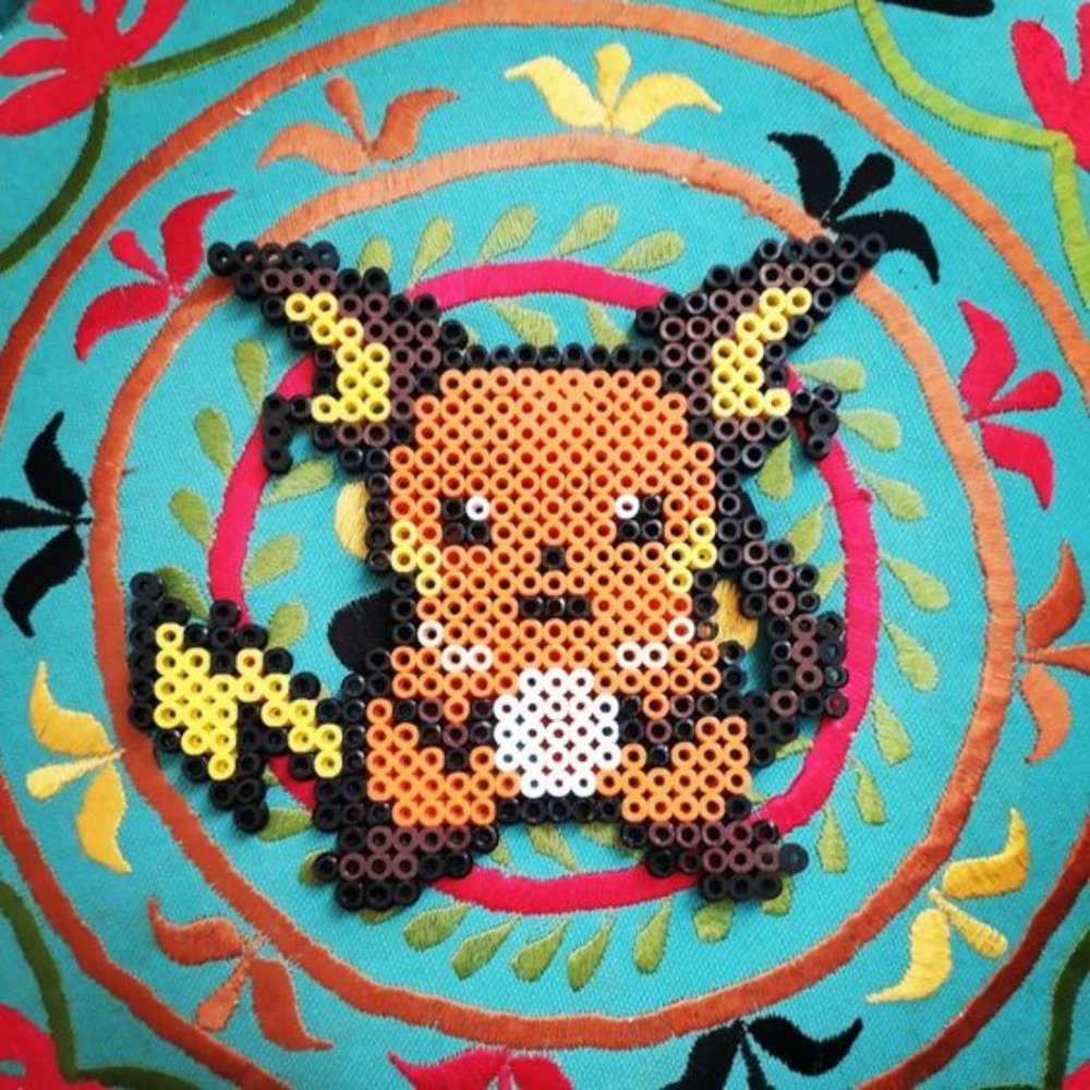 Pokemon raichu perler bead